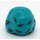 LEGO Donker turquoise Haar Wrapped Upwards met Donkergroen Bladeren (2590 / 101002)