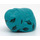 LEGO Donker turquoise Haar Wrapped Upwards met Donkergroen Bladeren (2590 / 101002)