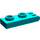 LEGO Donker Turquoise Scharnier Plaat 1 x 2 met 3 Vingers en holle noppen (4275)