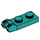 LEGO Donker turquoise Scharnier Plaat 1 x 2 met Vergrendelings Vingers met groef (44302)