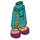 LEGO Donker turquoise Heup met Medium Rok met Magenta en Geel Animals en &#039;MadRigal&#039; (59794)