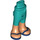 LEGO Dark Turquoise Hip with Pants with Dark Blue Sandals (2277)