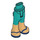 LEGO Donker turquoise Heup met Pants met Dark Blauw sandals (2277)