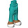 LEGO Donker turquoise Heup met Pants met Medium Vleeskleur Feet en Wit Shoes (35642)