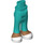 LEGO Dark Turquoise Hip with Pants with Medium Flesh Feet and White Shoes (35642)