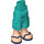 LEGO Donker turquoise Heup met Korte broeken met Cargo Pockets met Blauw sandals (26490)