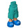 LEGO Dark Turquoise Hip with Shorts with Cargo Pockets with Blue shoes (2268)