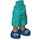LEGO Dark Turquoise Hip with Shorts with Cargo Pockets with Dark Blue Shoes (2268)