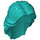 LEGO Turquoise foncé Longue Cheveux avec Parting Brushed Retour Ondulé (86398 / 90396)