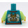 LEGO Donker Turquoise Mei Minifig Torso (973 / 76382)