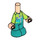 LEGO Dark Turquoise Micro Body with Trousers with Green Jacket (103313)