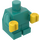 LEGO Dunkles Türkis Minifigur Baby Körper mit Gelb Hände (25128)