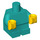 LEGO Donker Turquoise Minifigure Baby Lichaam met Geel Handen (25128)