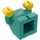 LEGO Turquoise foncé Minifigure De bébé Corps avec Jaune Mains (25128)