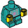 LEGO Turquoise foncé Minifigure De bébé Corps avec Jaune Mains avec Pink star (25128 / 65689)