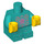 LEGO Dunkles Türkis Minifigure Baby Körper mit Gelb Hände mit Pink star (25128 / 65689)