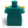 LEGO Dunkles Türkis Minifigure Baby Körper mit Gelb Hände mit Pink star (25128 / 65689)