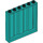 LEGO Donker Turquoise Paneel 1 x 6 x 5 met Corrugation (23405)