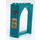 LEGO Dark Turquoise Panel 2 x 6 x 6.5 with Arch with Pennant Banner and Design Fish and Shrimp Sticker (35565)