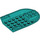 LEGO Dark Turquoise Plane Bottom 6 x 8 Curved Inverted (11295)