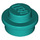 LEGO Donker turquoise Plaat 1 x 1 Rond (6141 / 30057)