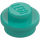 LEGO Donker turquoise Plaat 1 x 1 Rond (6141 / 30057)