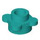 LEGO Donker Turquoise Plaat 1 x 1 Ronde met Bloem Bloemblaadjes (28573 / 33291)