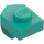 LEGO Donker turquoise Plaat 1 x 1 met Downwards Tand (15070)