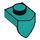 LEGO Dark Turquoise Plate 1 x 1 with Downwards Tooth (15070)