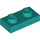 LEGO Donker turquoise Plaat 1 x 2 (3023 / 28653)