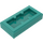 LEGO Turquoise foncé assiette 1 x 2 avec 1 Stud (avec rainure et support de goujon inférieur) (15573)