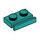 LEGO Donker turquoise Plaat 1 x 2 met Deur spoor (32028)