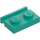 LEGO Donker turquoise Plaat 1 x 2 met Deur spoor (32028)