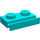 LEGO Dark Turquoise Plate 1 x 2 with Door Rail (32028)