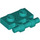 LEGO Dark Turquoise Plate 1 x 2 with Handle (Open Ends) (2540)