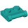 LEGO Dark Turquoise Plate 1 x 2 with Side Bar Handle (48336)