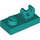 LEGO Dark Turquoise Plate 1 x 2 with Top Clip without Gap (44861)