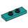 LEGO Donker turquoise Plaat 1 x 3 met 2 Noppen (34103)