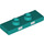 LEGO Donker turquoise Plaat 1 x 3 met 2 Noppen met Twee Wit rectangles (34103 / 76901)