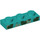 LEGO Dark Turquoise Plate 1 x 3 with Camouflage Unikitty Hearts (3623 / 39397)