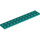 LEGO Donker turquoise Plaat 2 x 12 (2445)