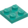 LEGO Dark Turquoise Plate 2 x 2 (3022 / 94148)