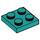 LEGO Dunkles Türkis Platte 2 x 2 (3022 / 94148)