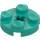 LEGO Dark Turquoise Plate 2 x 2 Round with Axle Hole (with &#039;+&#039; Axle Hole) (4032)