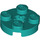 LEGO Dark Turquoise Plate 2 x 2 Round with Axle Hole (with &#039;+&#039; Axle Hole) (4032)