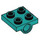 LEGO Turquoise foncé assiette 2 x 2 avec des trous (2817)