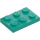 LEGO Mørk turkis Plate 2 x 3 (3021)