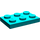 LEGO Turquoise foncé assiette 2 x 3 (3021)
