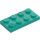 LEGO Donker turquoise Plaat 2 x 4 (3020)