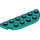 LEGO Dark Turquoise Plate 2 x 6 with Rounded Corners (18980)